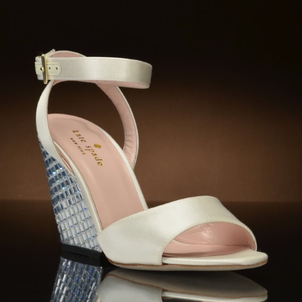 Kate Spade Isadora wedge shoes in ivory NWT